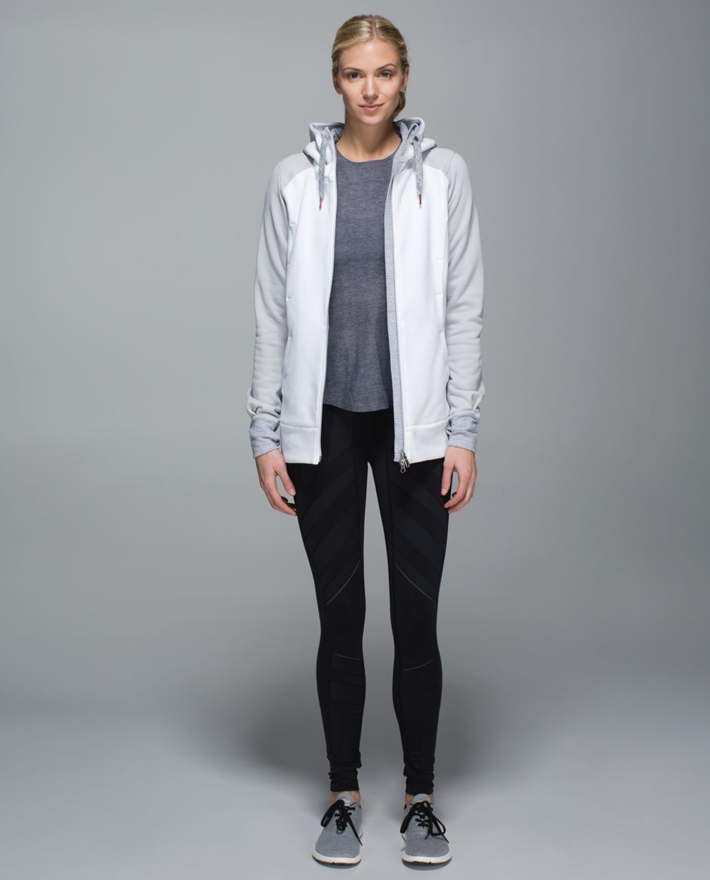 Lululemon Stretch-It Out Hoodie - White / Heathered Silver Spoon