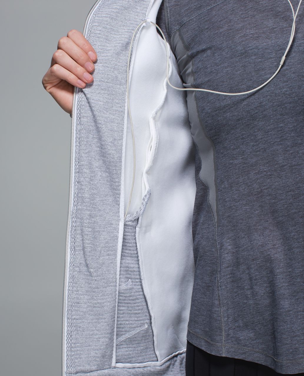 Lululemon Stretch-It Out Hoodie - White / Heathered Silver Spoon