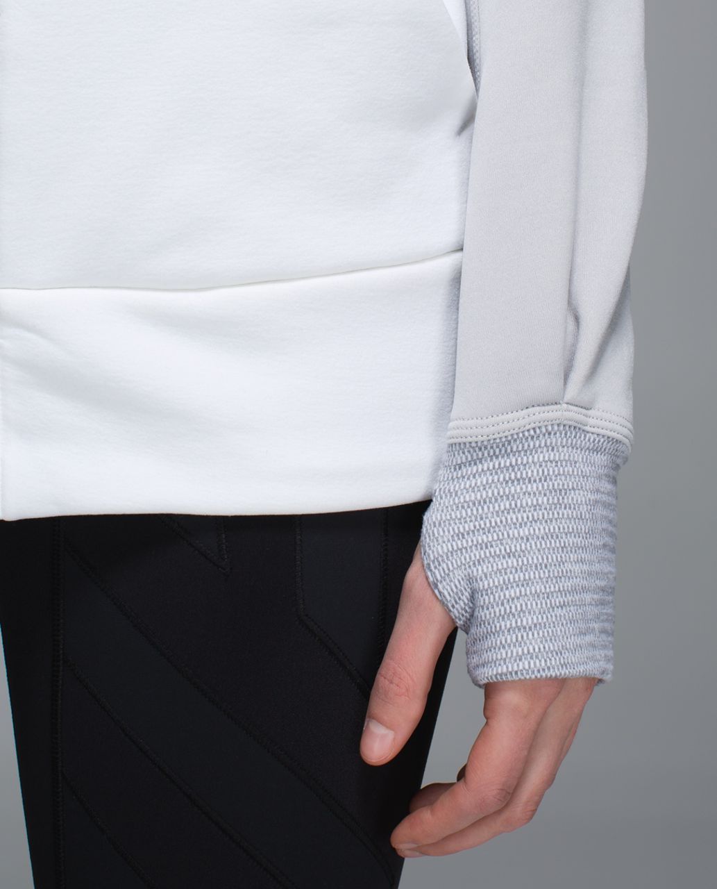 Lululemon Stretch-It Out Hoodie - White / Heathered Silver Spoon