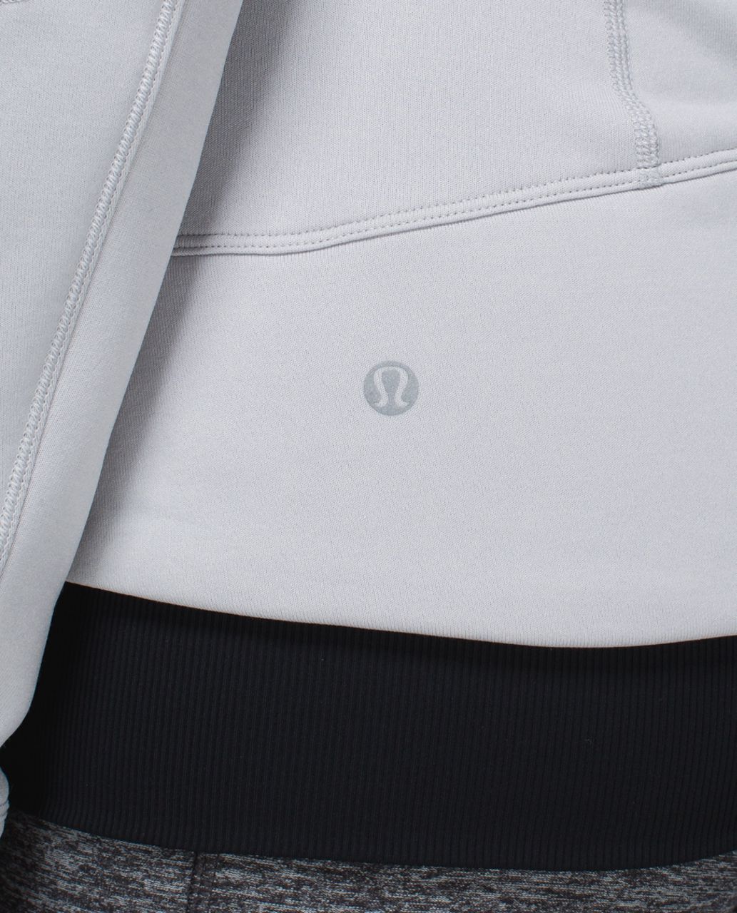 Lululemon Snug Sprinter Jacket - Heathered Silver Spoon / White