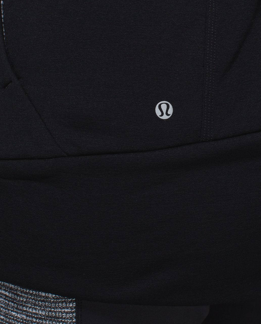 Lululemon Hoodie Womens 6 Stretch It Out Black Thumb Holes Full