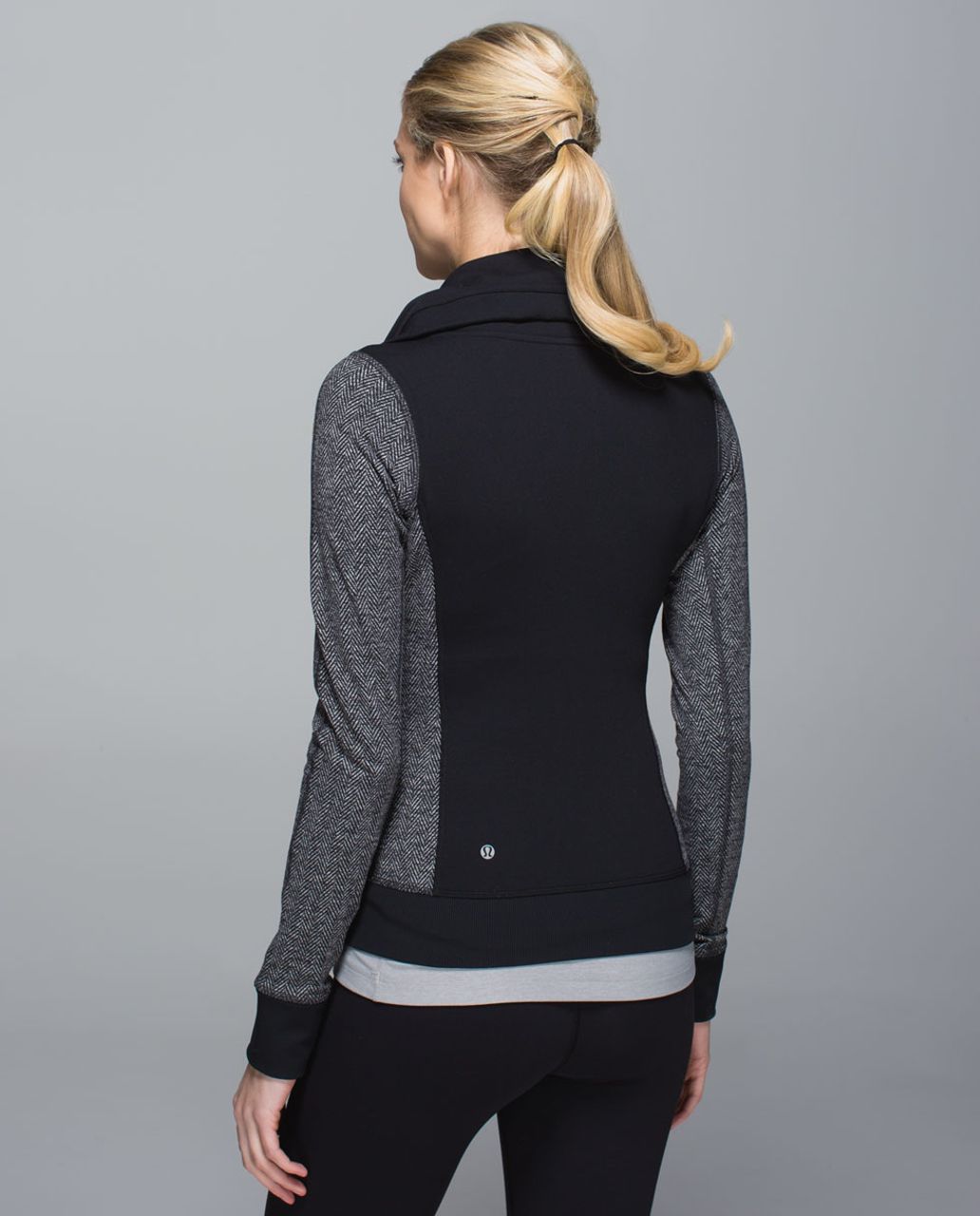 Lululemon Be Present Jacket - Black / Giant Herringbone Black Heathered Black