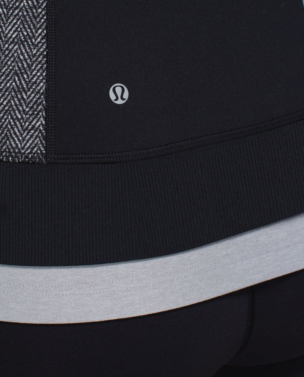 Lululemon Be Present Jacket - Black / Giant Herringbone Black Heathered Black