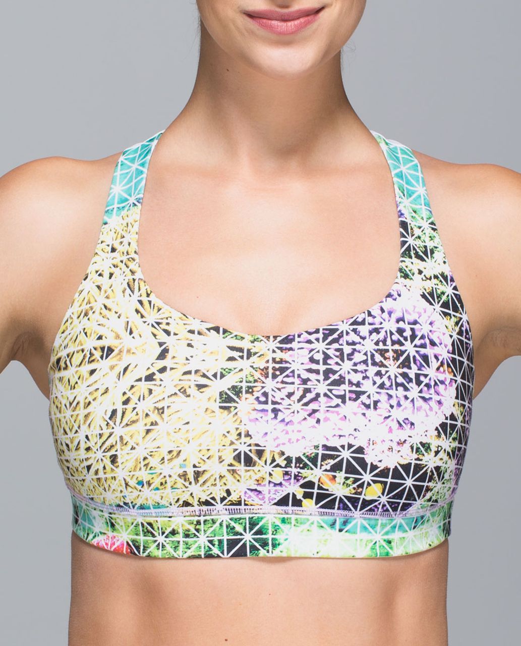 Lululemon 50 Rep Bra - Paradise Grid Very Green Multi