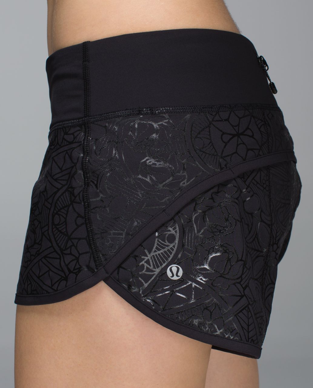 Lululemon Run:  Speed Short *2-way Stretch - Black / Black / Black