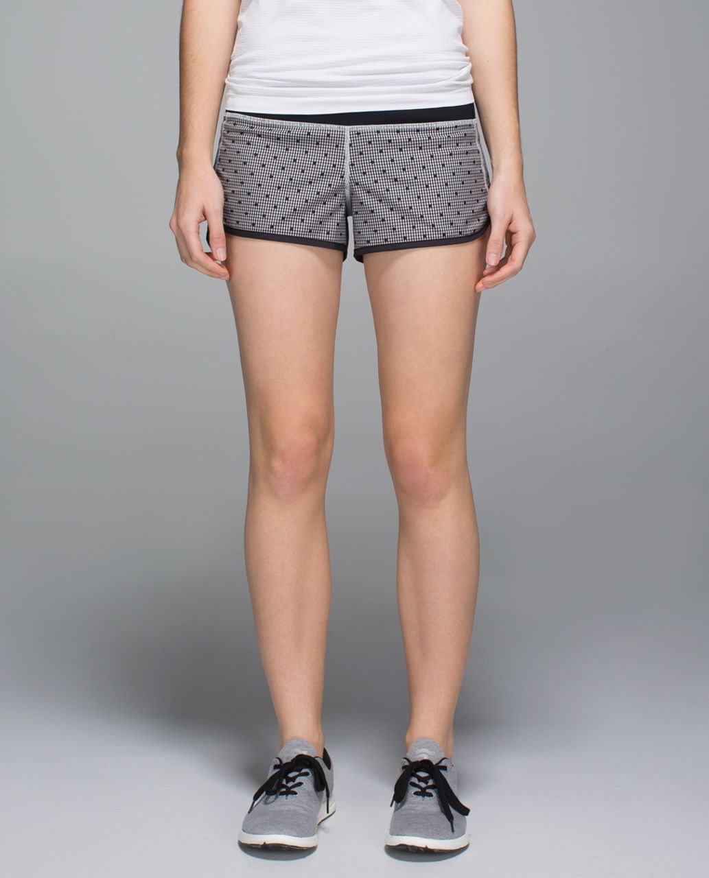 lululemon athletica, Shorts, Lululemon 4 Run Speed Short Dottie Tribe  White Black