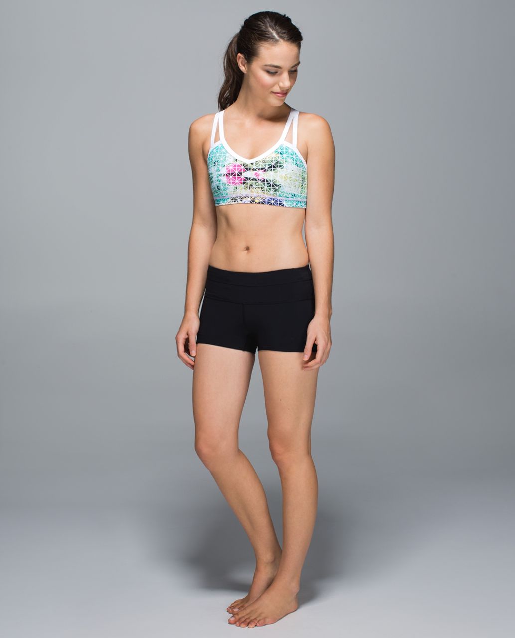 Lululemon Water Bound Bra - Paradise Grid Multi / White - lulu fanatics