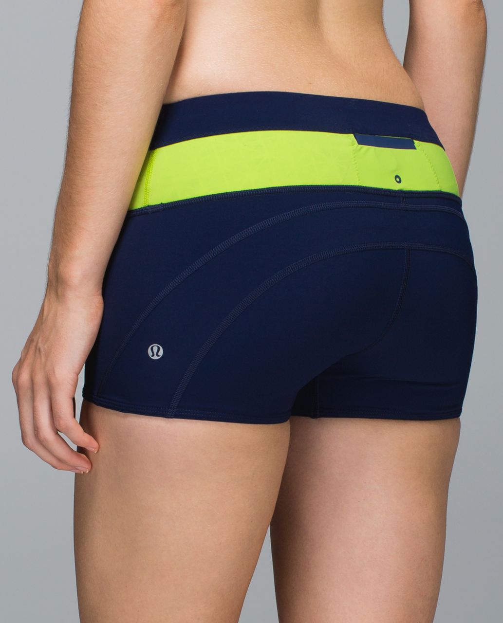 Lululemon Water Bound Short - Euro Navy / Brisk Lime / Paradise Grid Multi  - lulu fanatics