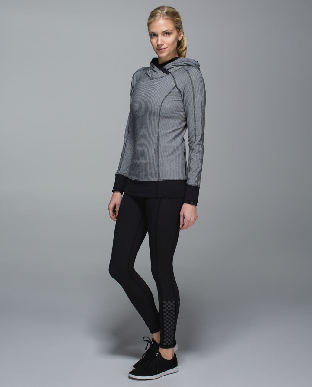 NWT Lululemon Think Fast Long Sleeve ~SIZE:2~Heathered Herringbone