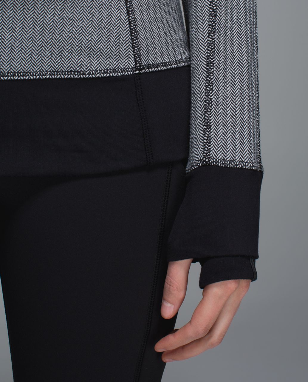 LULULEMON THINK FAST Pullover Heathered Herringbone Heathered Black 6  $36.75 - PicClick