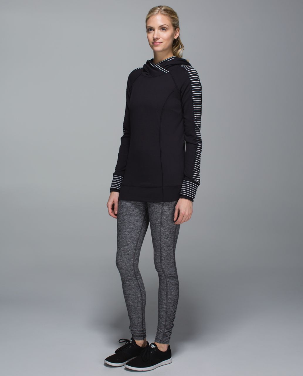 NWT Lululemon Think Fast Long Sleeve ~SIZE:2~Heathered Herringbone