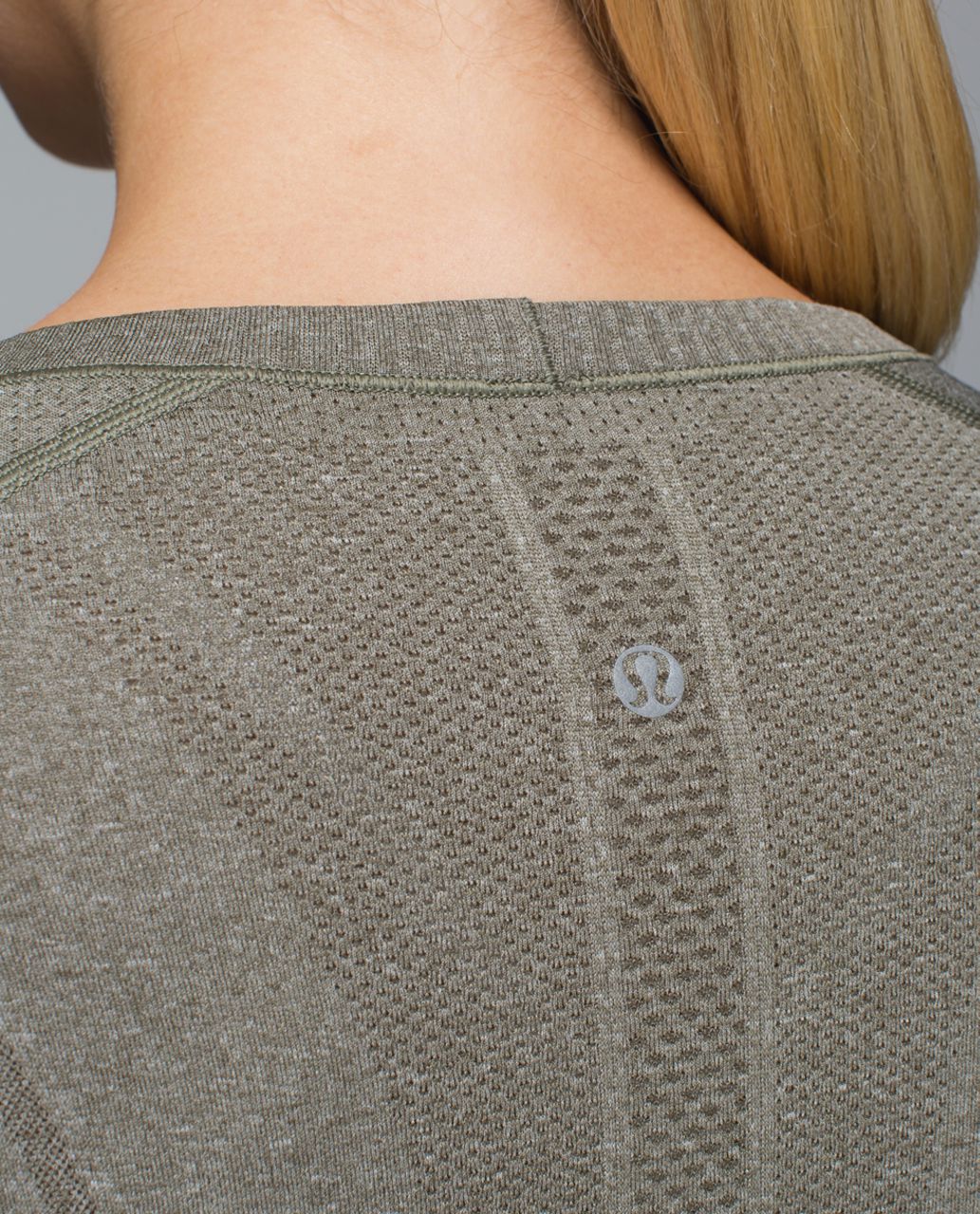 Lululemon Run:  Swiftly Tech Long Sleeve Crew - Heathered Fatigue Green