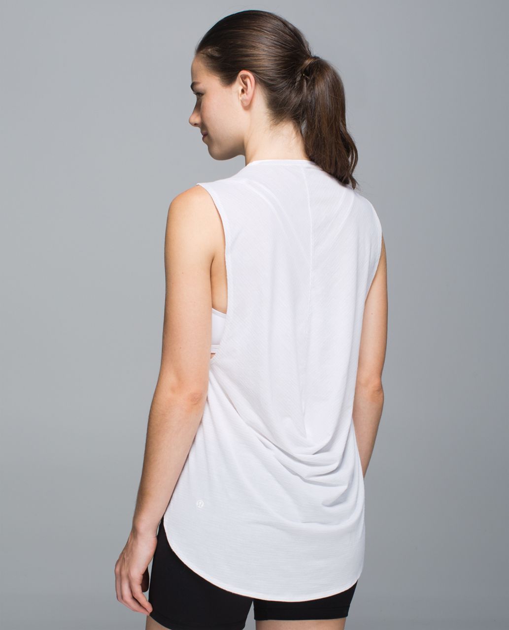 Lululemon Yogi Muscle Tee - Heathered White