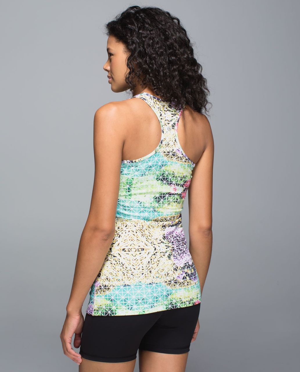 Lululemon Cool Racerback - Paradise Grid Very Green Multi