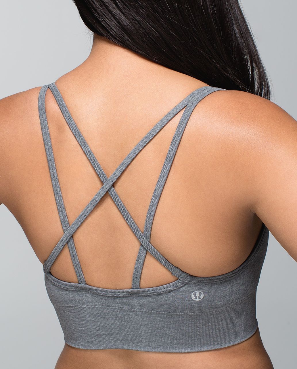 Lululemon Seamlessly Plunge Bra - Heathered Slate - lulu fanatics