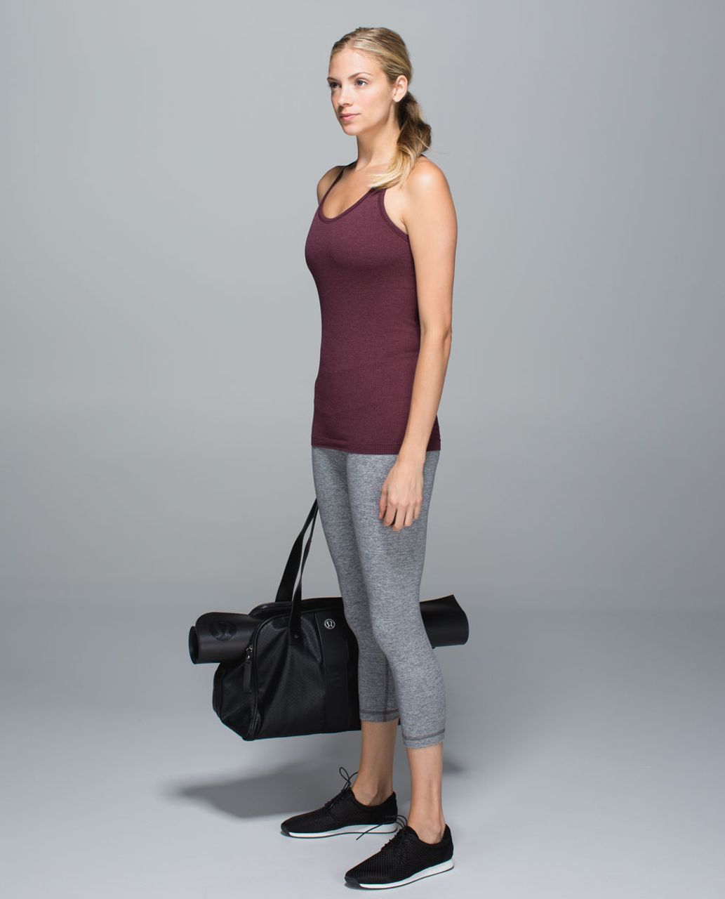 Lululemon Ebb To Street Tank (First Release) - Heathered Bordeaux