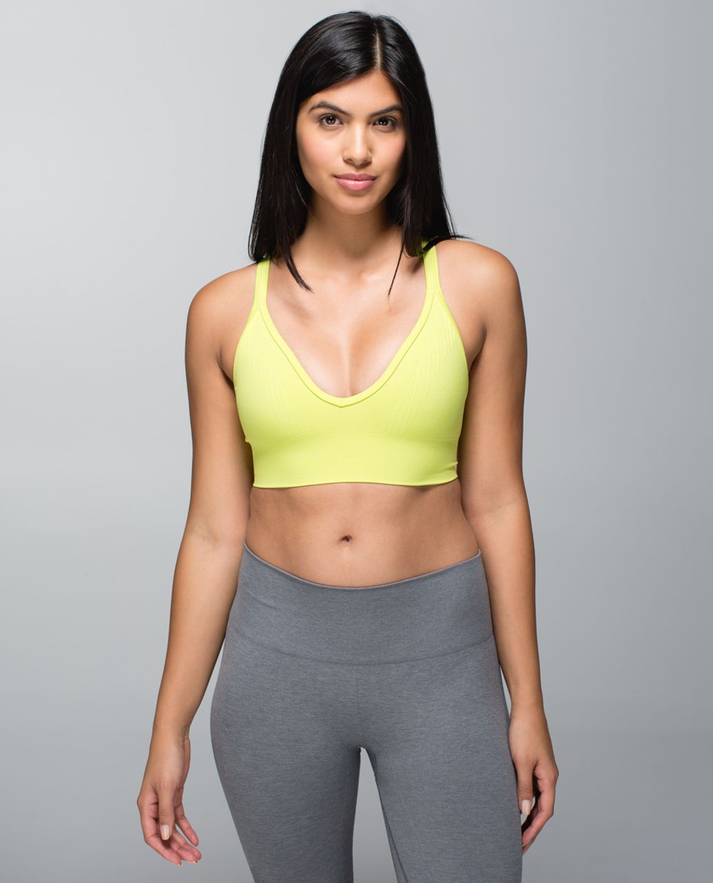 Lululemon Seamlessly Plunge Bra - Heathered Brisk Lime