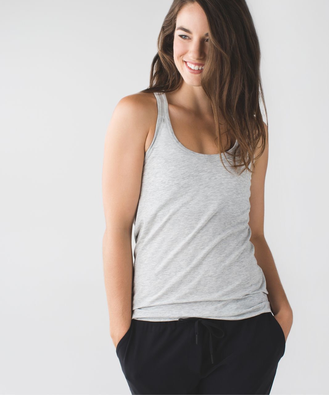 Lululemon Modern Racerback - Heathered Light Grey