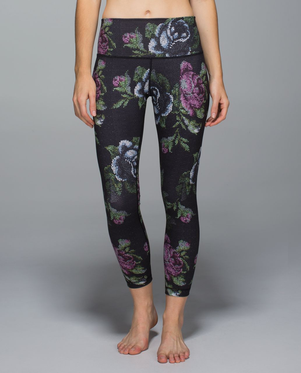 lululemon purple floral leggings