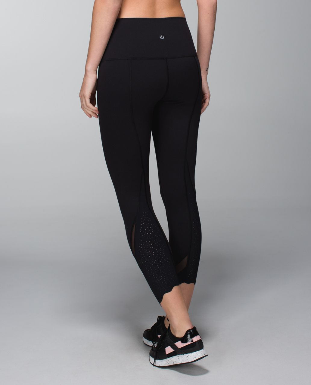 Lululemon Wunder Under Pant *Luxtreme (Roll Down) - Stripe Play Slate Black  / Black - lulu fanatics