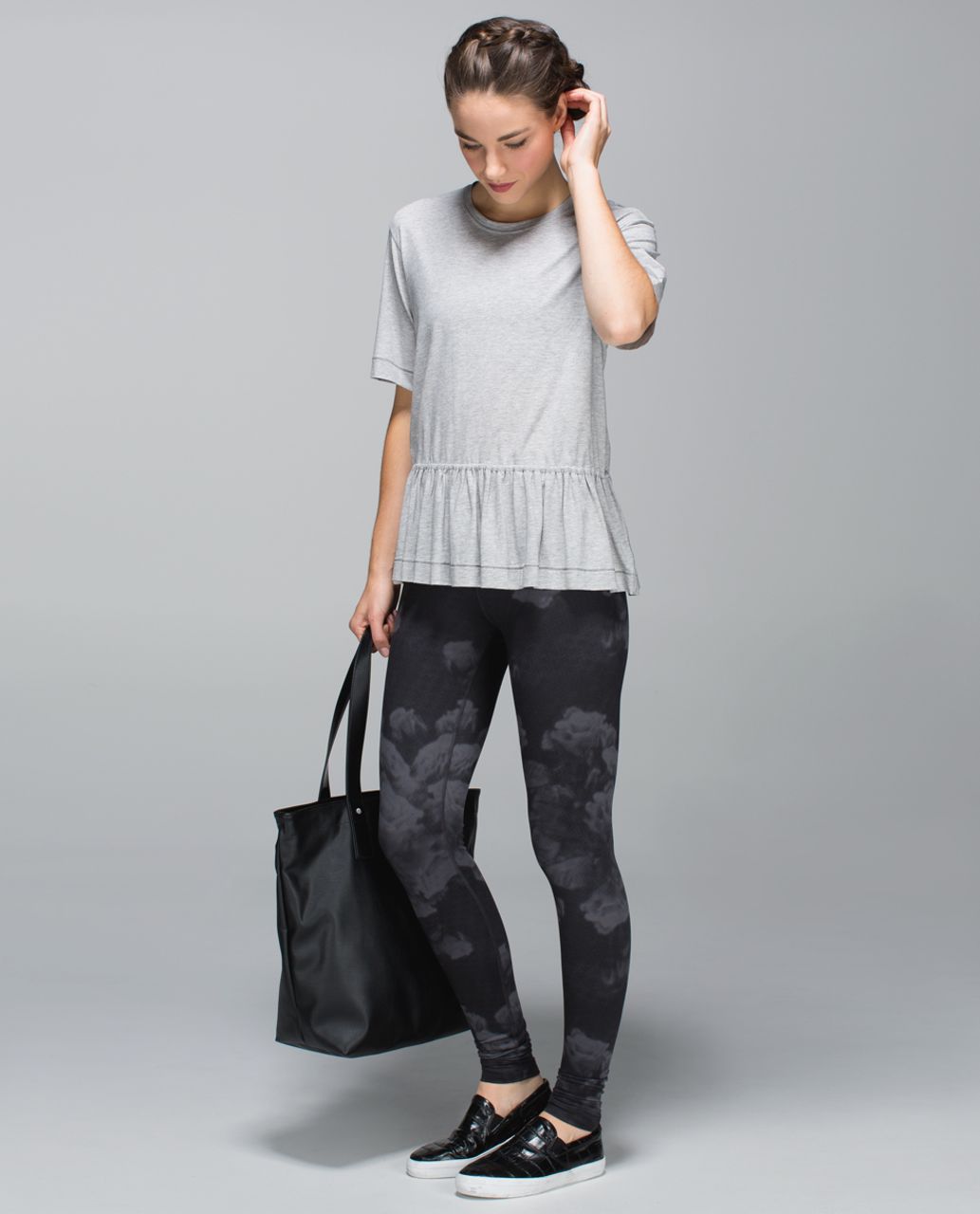 Lululemon Wunder Under Pant *Full-On Luon (Roll Down) - Dream Rose Deep Coal Light