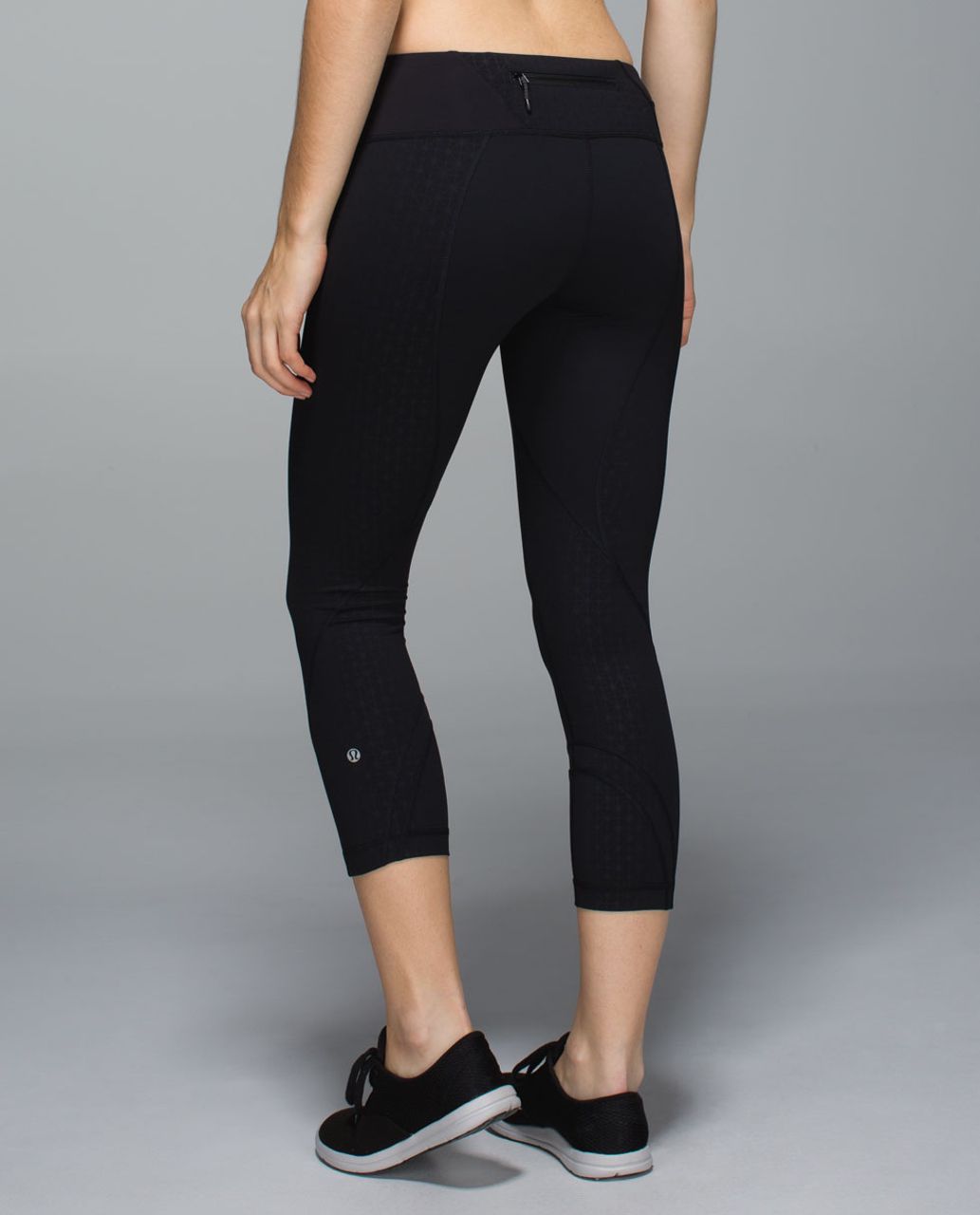 Lululemon Run:  Inspire Crop II *All Luxtreme - Tri Geo Embossed Black / Wi14 Quilt 17