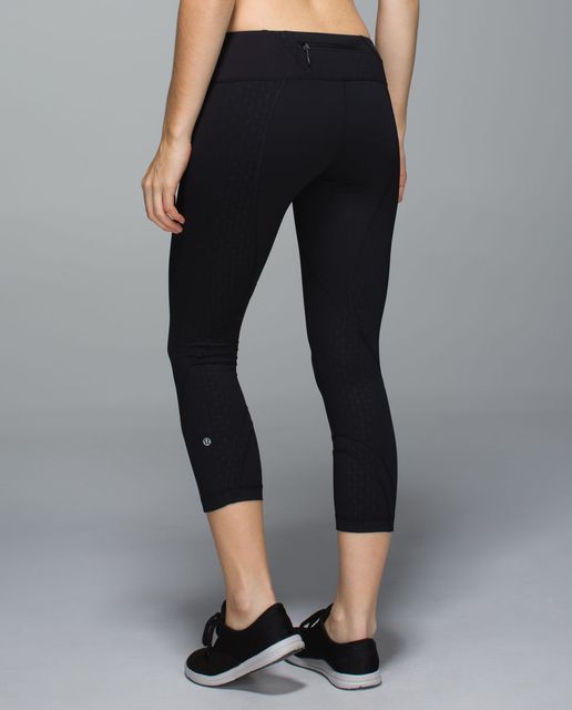 Lululemon Run: Inspire Crop II - Micro Macro Stripe Black Soot / Black ...