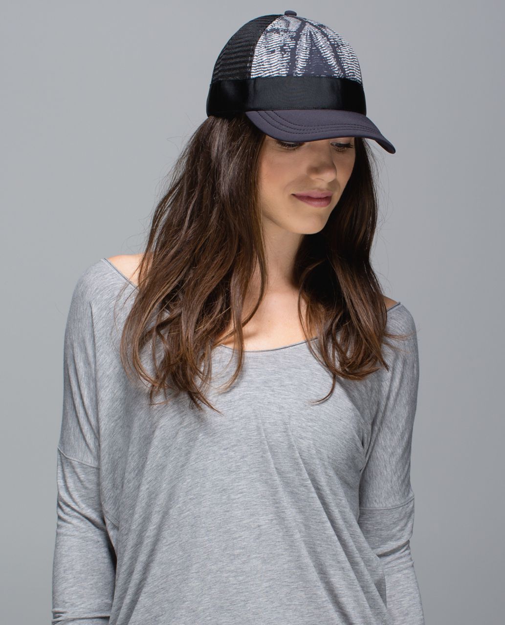 Lululemon WhatSUP Hat - Subtle Serpent Silver Spoon Slate / Black