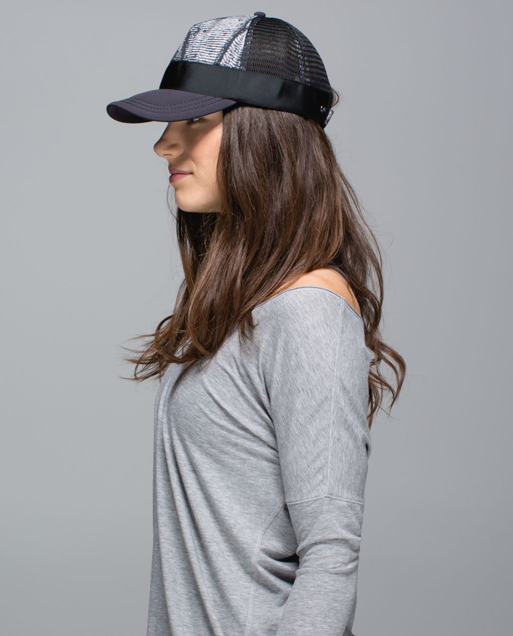 Lululemon WhatSUP Hat - Subtle Serpent Silver Spoon Slate / Black