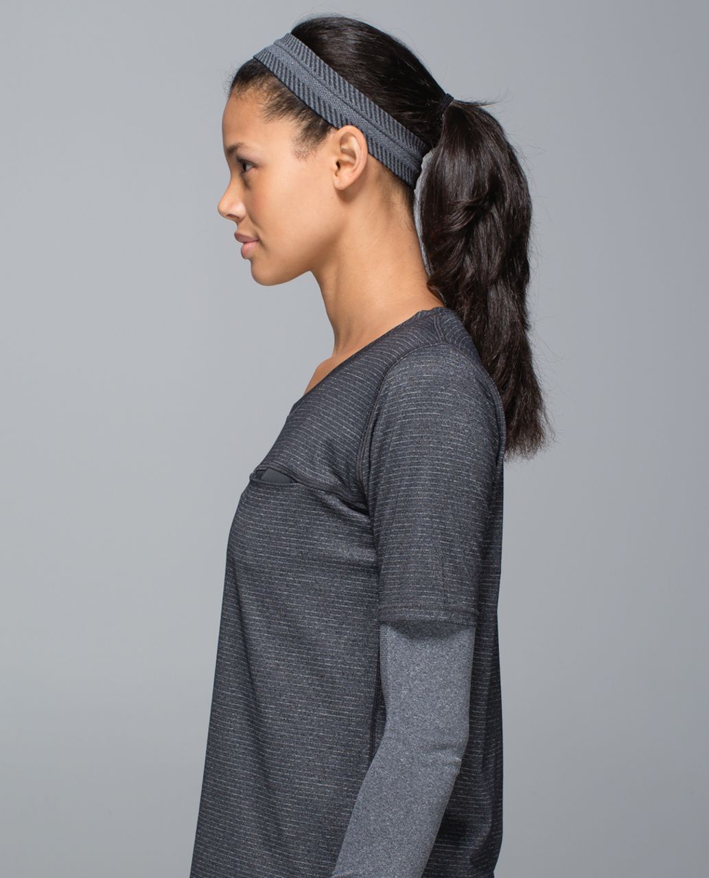 Lululemon Swiftly Headband - Heathered Black - lulu fanatics