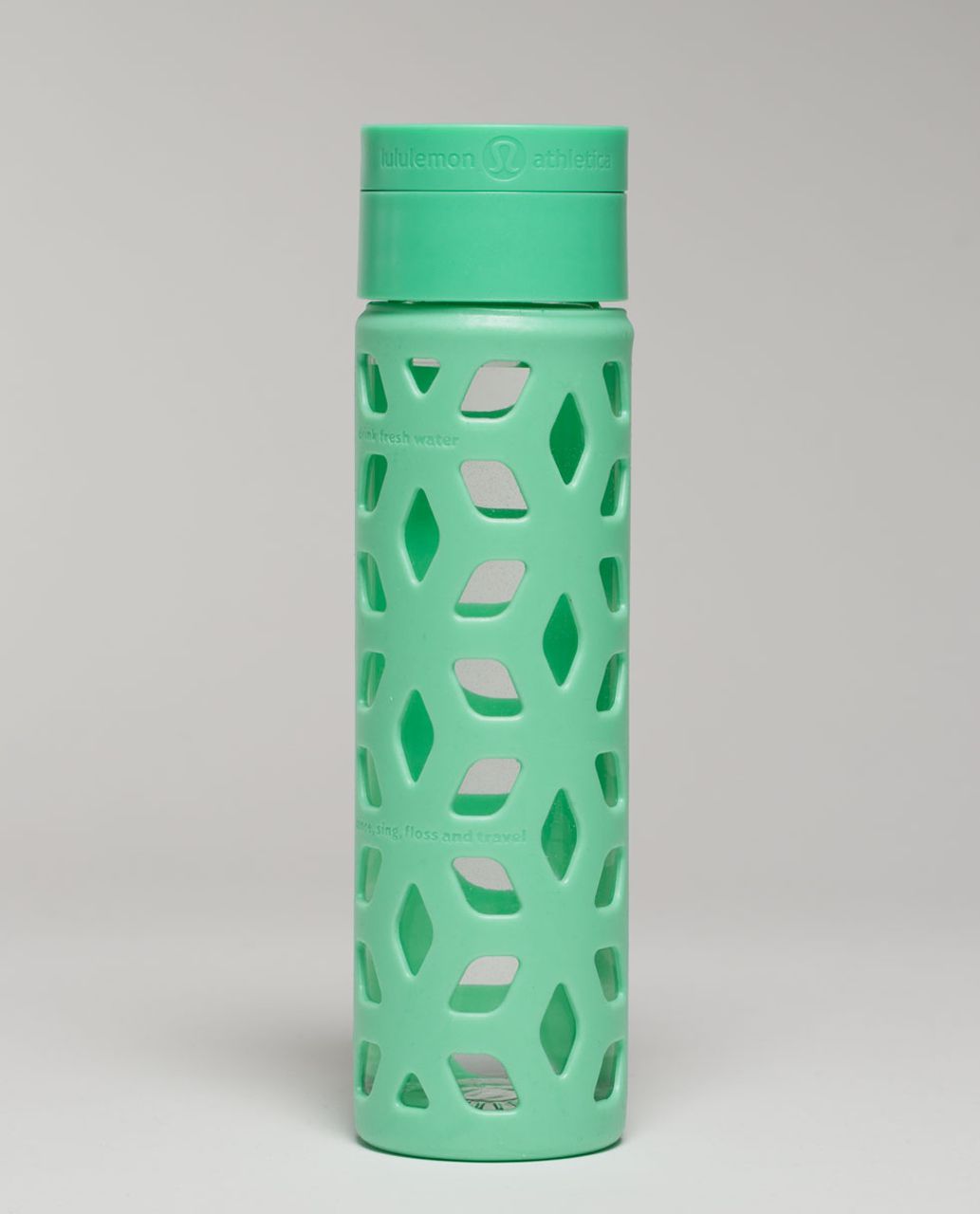 Lululemon Pure Focus Glass Silicone Polka Dot Water Bottle Hot Pink/ purple