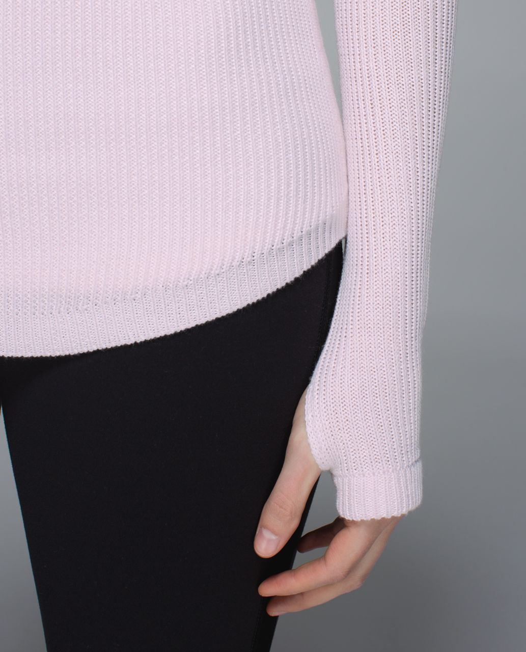 Lululemon Cabin Yogi Long Sleeve - Neutral Blush / Heathered White