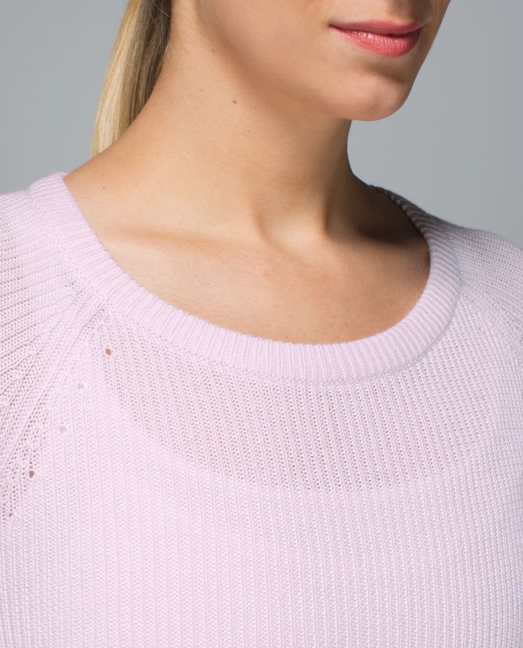 Lululemon Cabin Yogi Long Sleeve - Neutral Blush / Heathered White