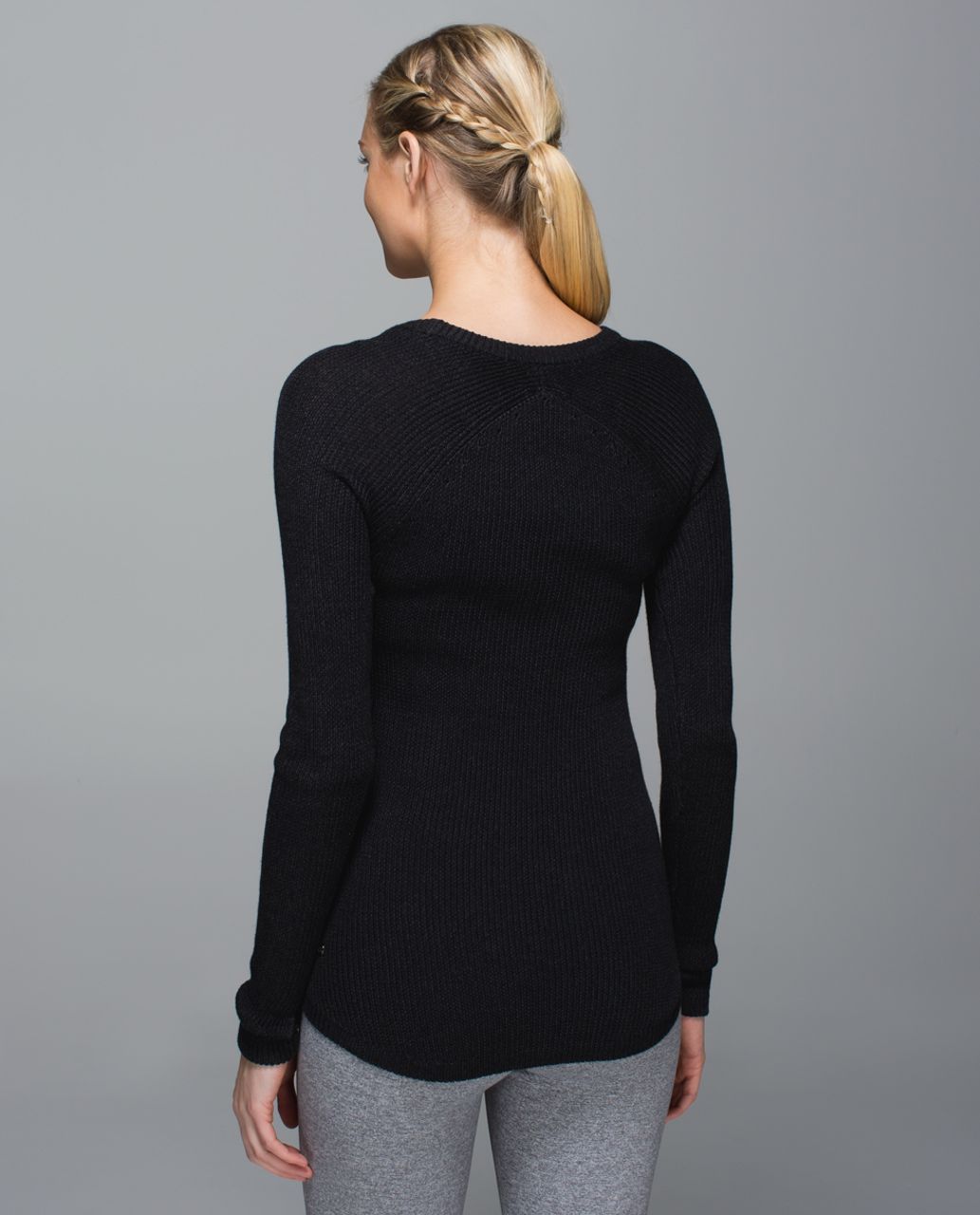 Lululemon Cabin Yogi Long Sleeve - Black / Heathered Dark Grey