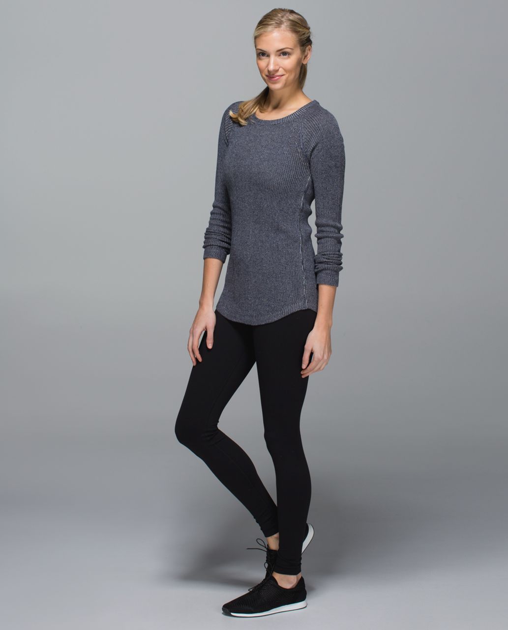 Lululemon Cabin Yogi Long Sleeve - Inkwell / Heathered Medium Grey