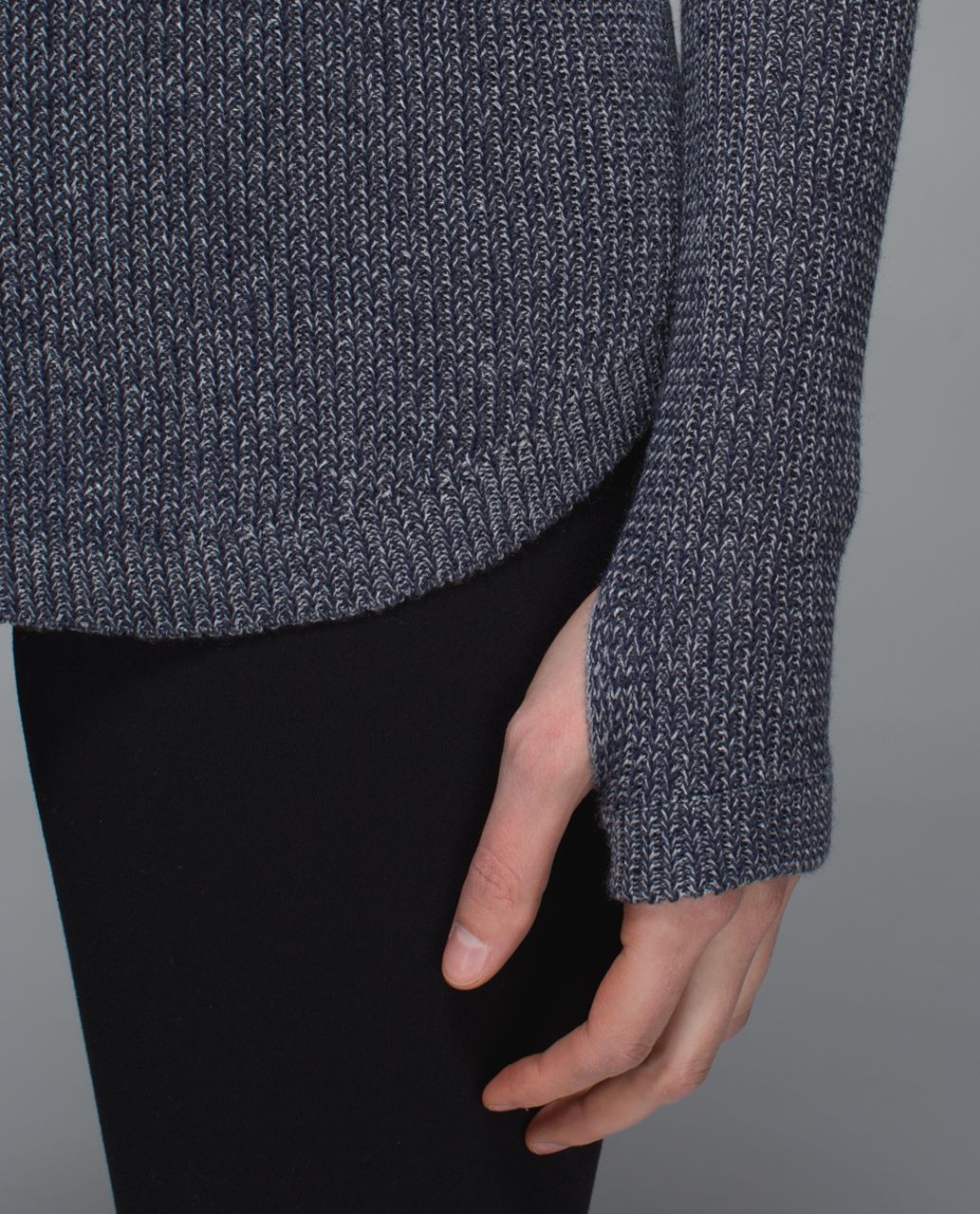 Lululemon Cabin Yogi Long Sleeve - Inkwell / Heathered Medium Grey