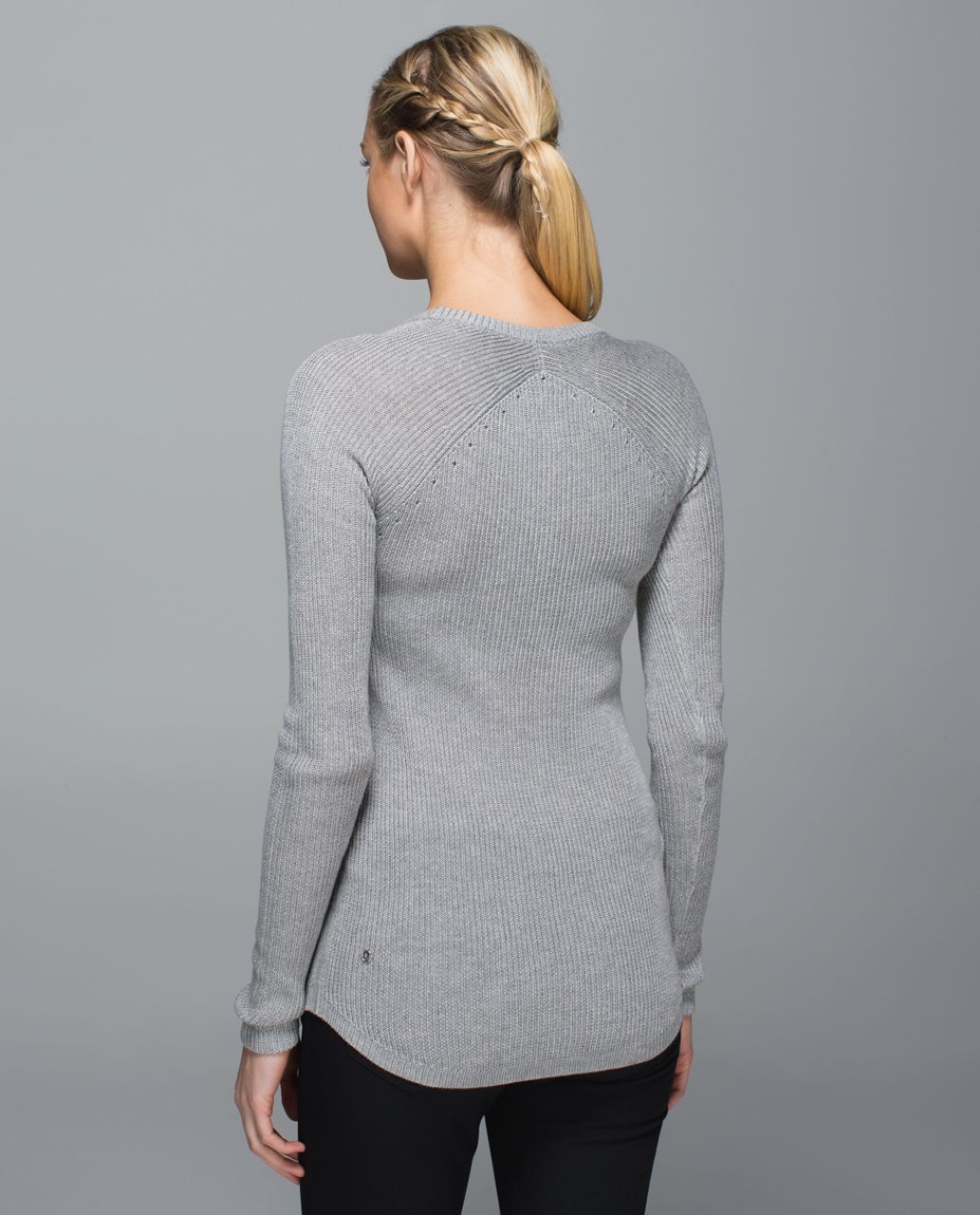 Lululemon Cabin Yogi Long Sleeve - Heathered Medium Grey / Heathered Light Grey