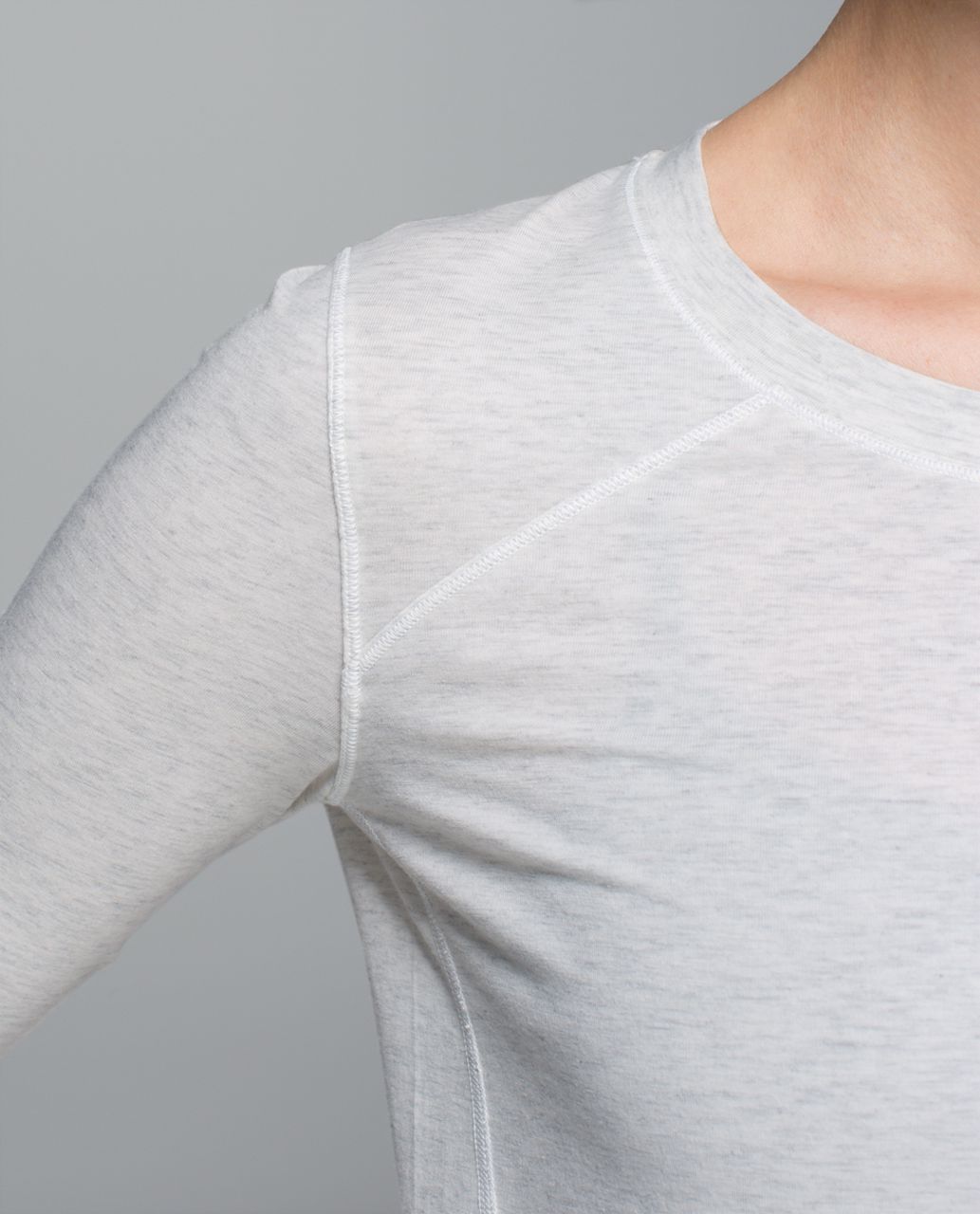 Lululemon Find Your Zen Long Sleeve - Heathered White