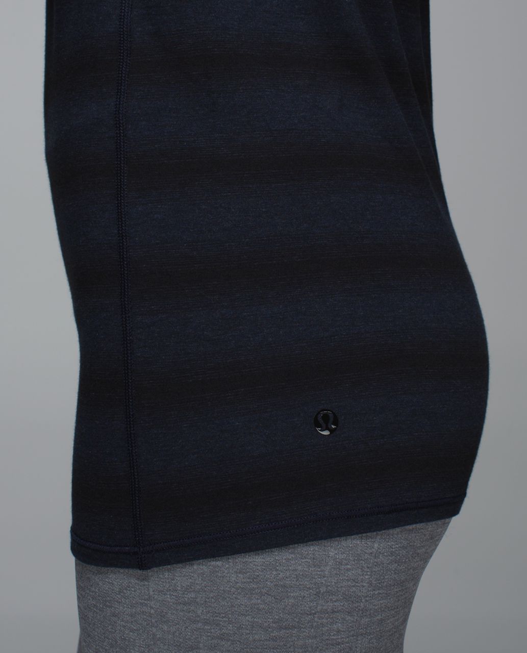 Lululemon Find Your Zen Long Sleeve - Capilano Stripe Heathered Inkwell Black