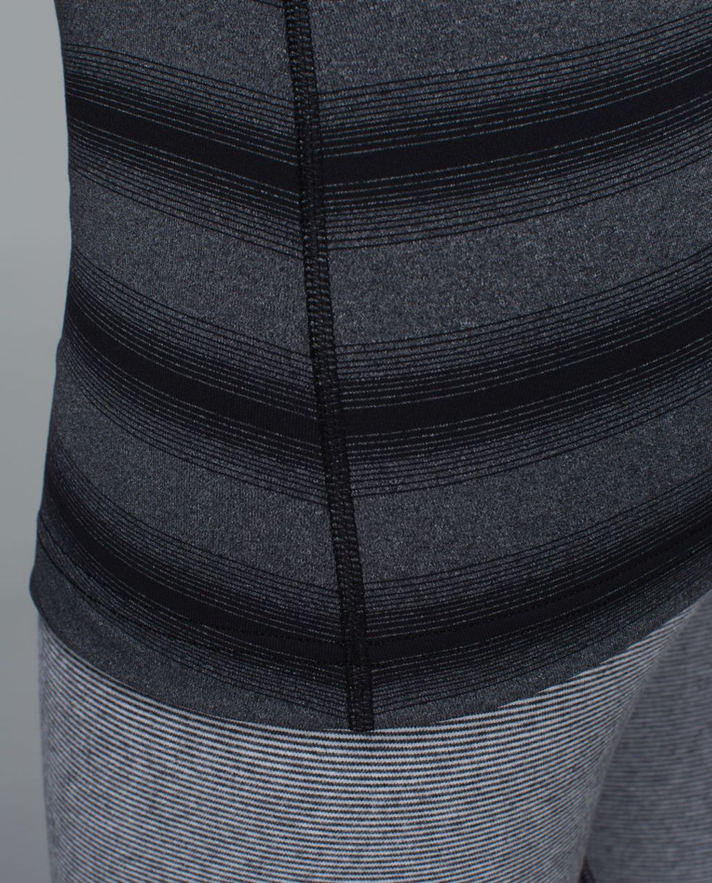 Lululemon Cool Racerback - Capilano Stripe Heathered Deep Coal Black