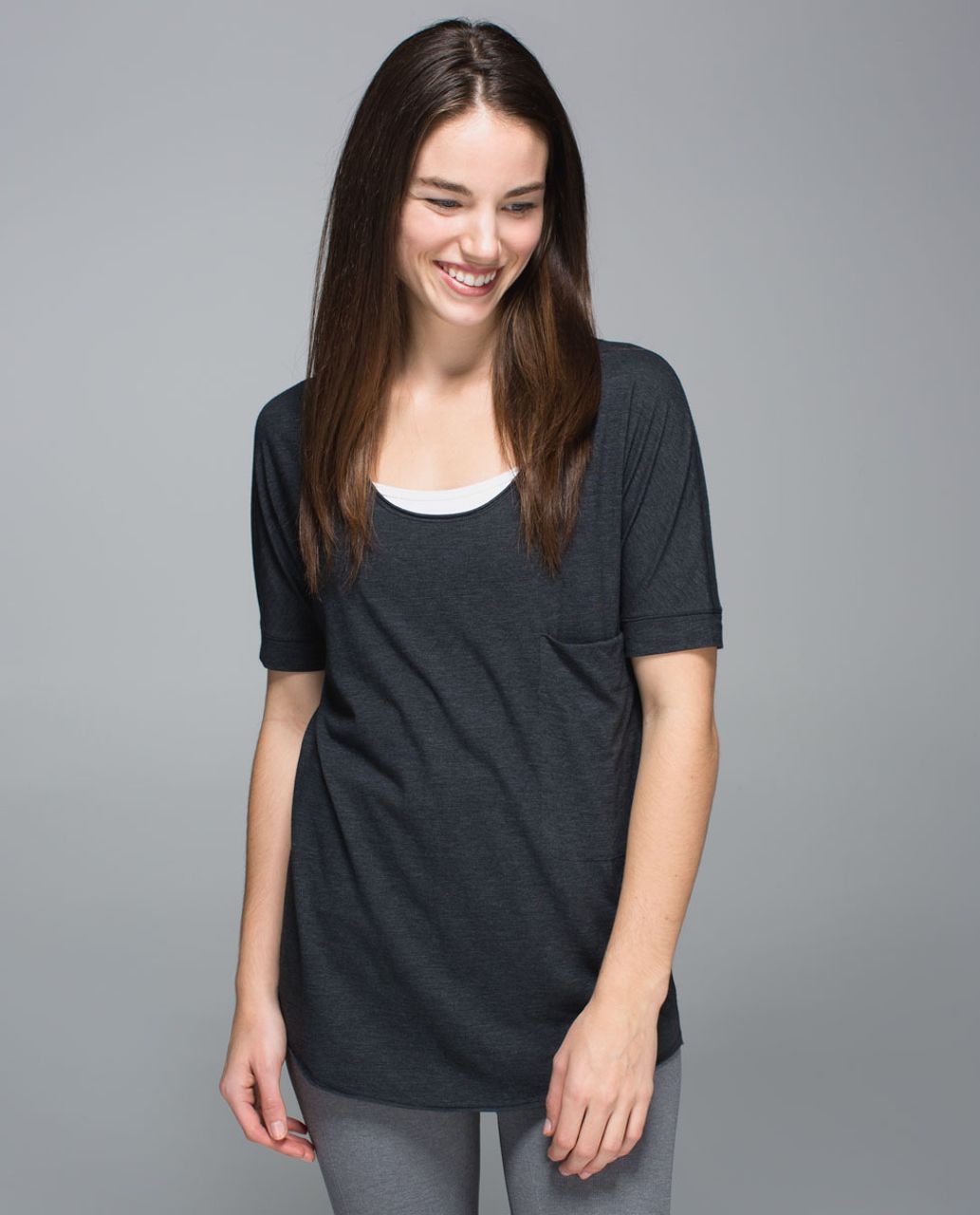 Lululemon Ravi Tee - Heathered Black