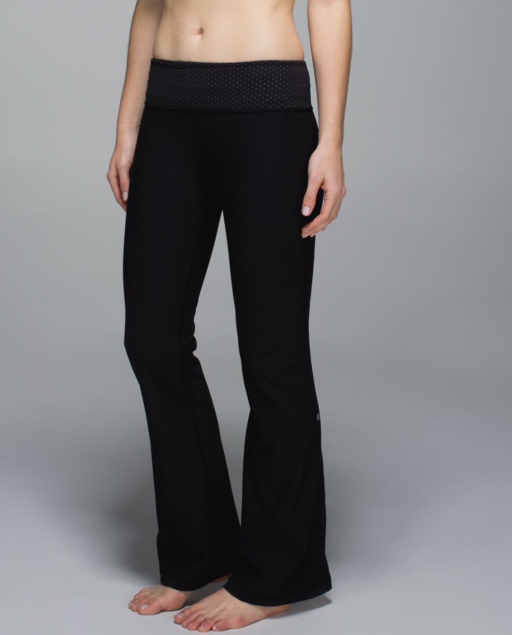 Lululemon Groove Pant *Full-On Luon (Regular) - Black / Teeny Dot Black White