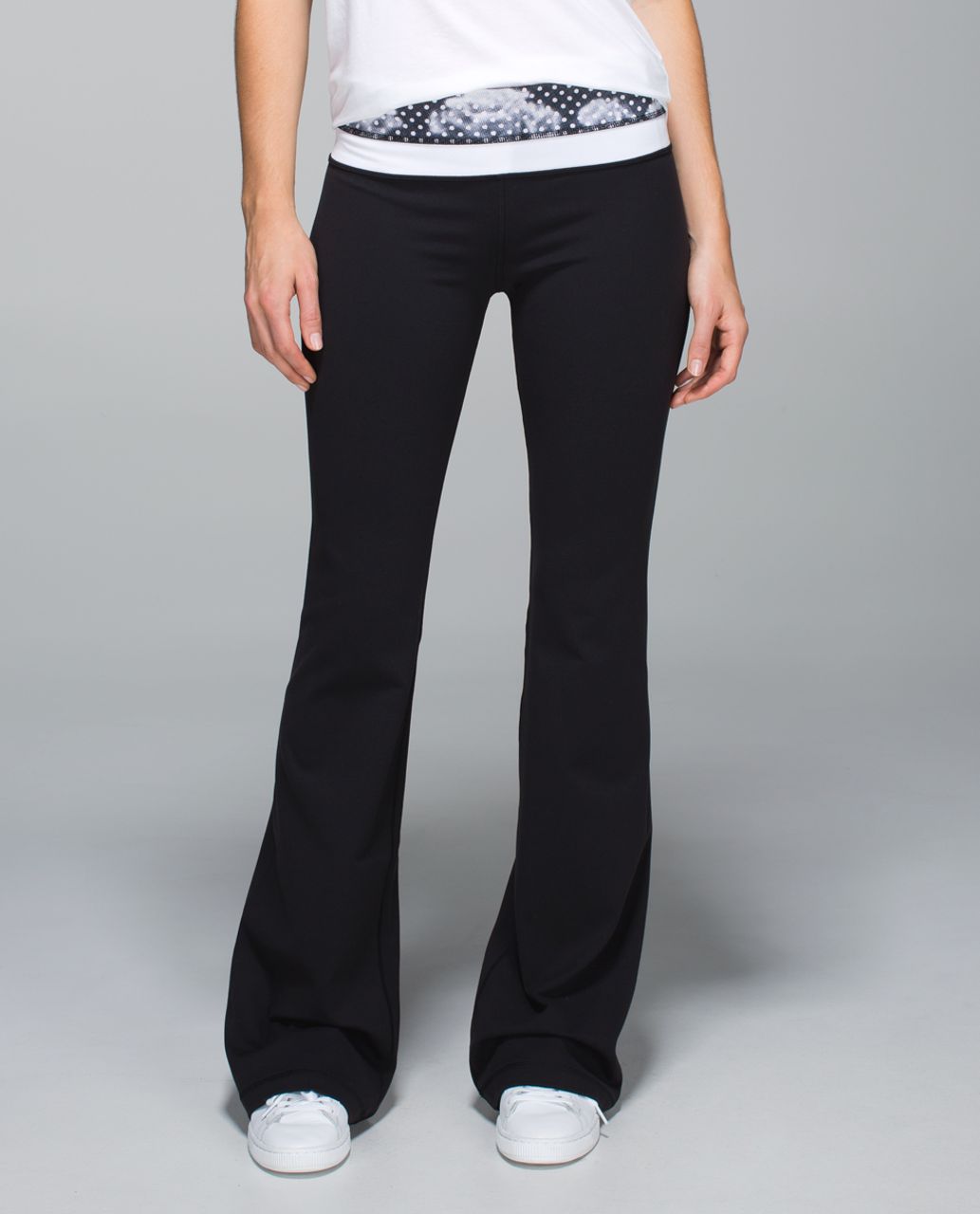 Lululemon Groove Pant *Full-On Luon (Tall) - Black / Dottie Dream Rose Neutral Blush Black / White