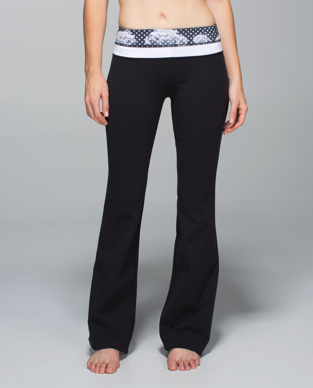 Lululemon Groove Pant *Full-On Luon (Tall) - Black / Dottie Dream Rose Neutral Blush Black / White