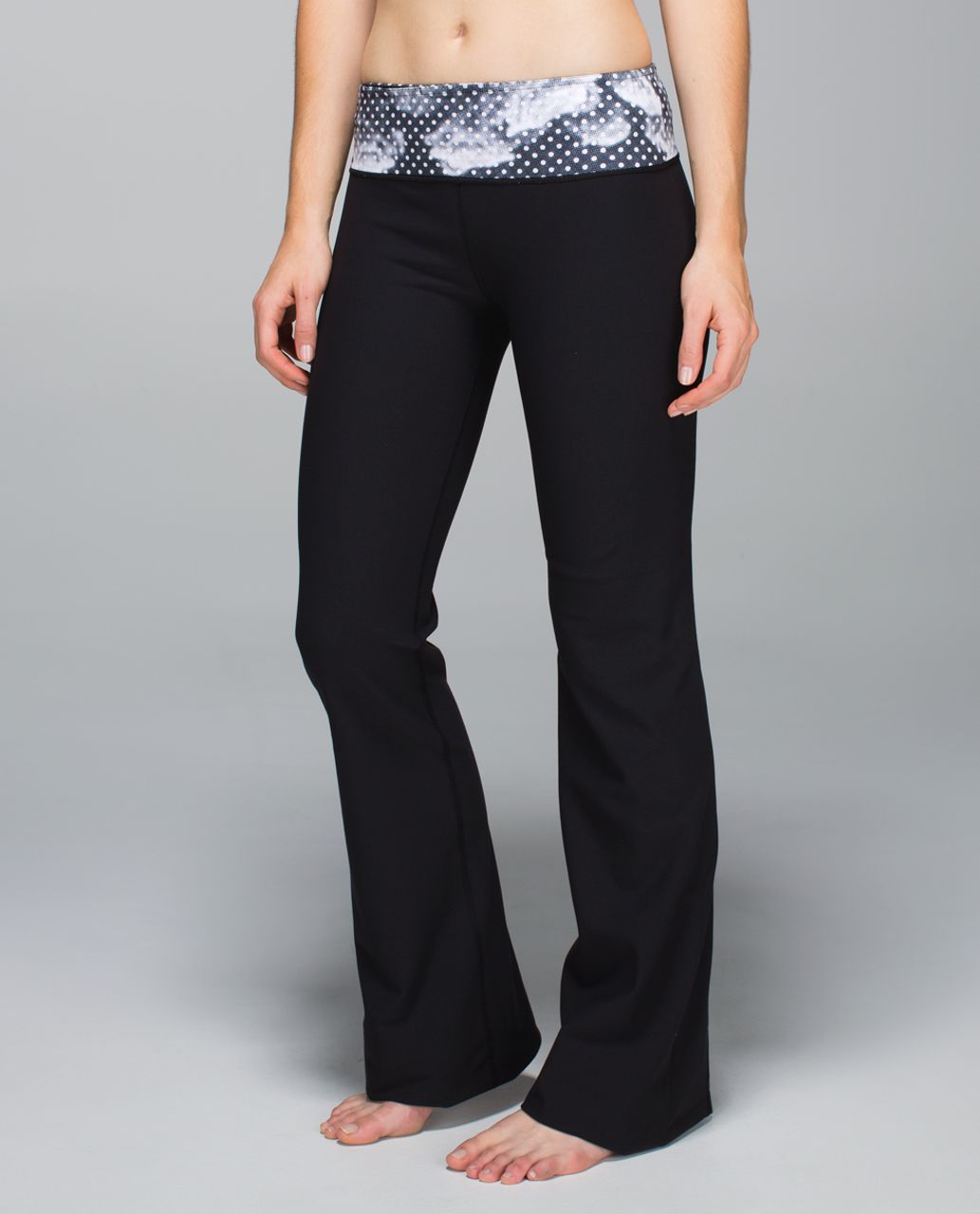 Lululemon Groove Pant *Full-On Luon (Tall) - Black / Dottie Dream Rose Neutral Blush Black / White