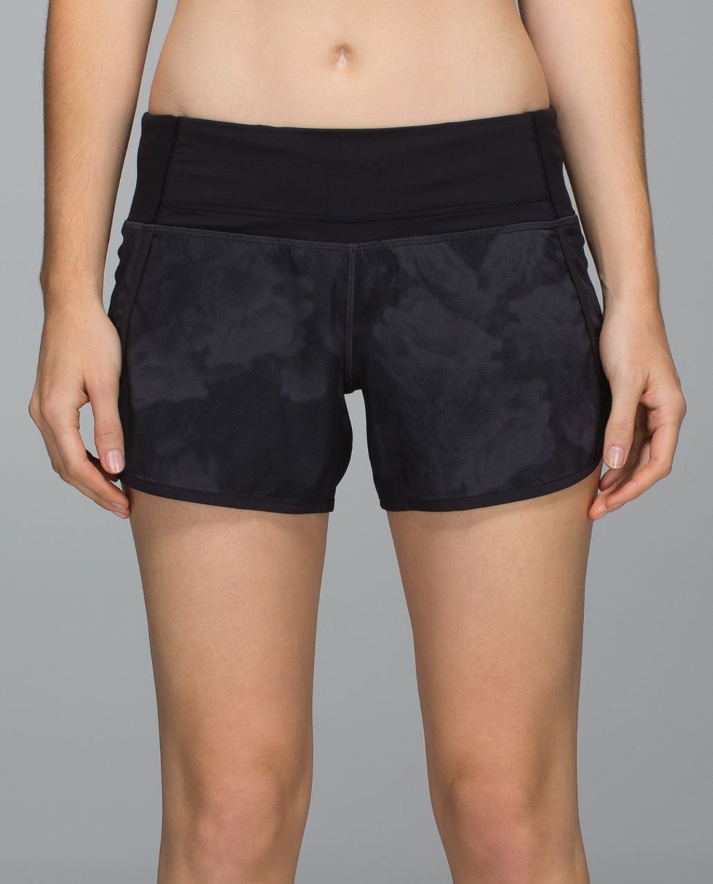 Lululemon Run Times Short *4-way Stretch - Dream Rose Deep Coal Black / Black