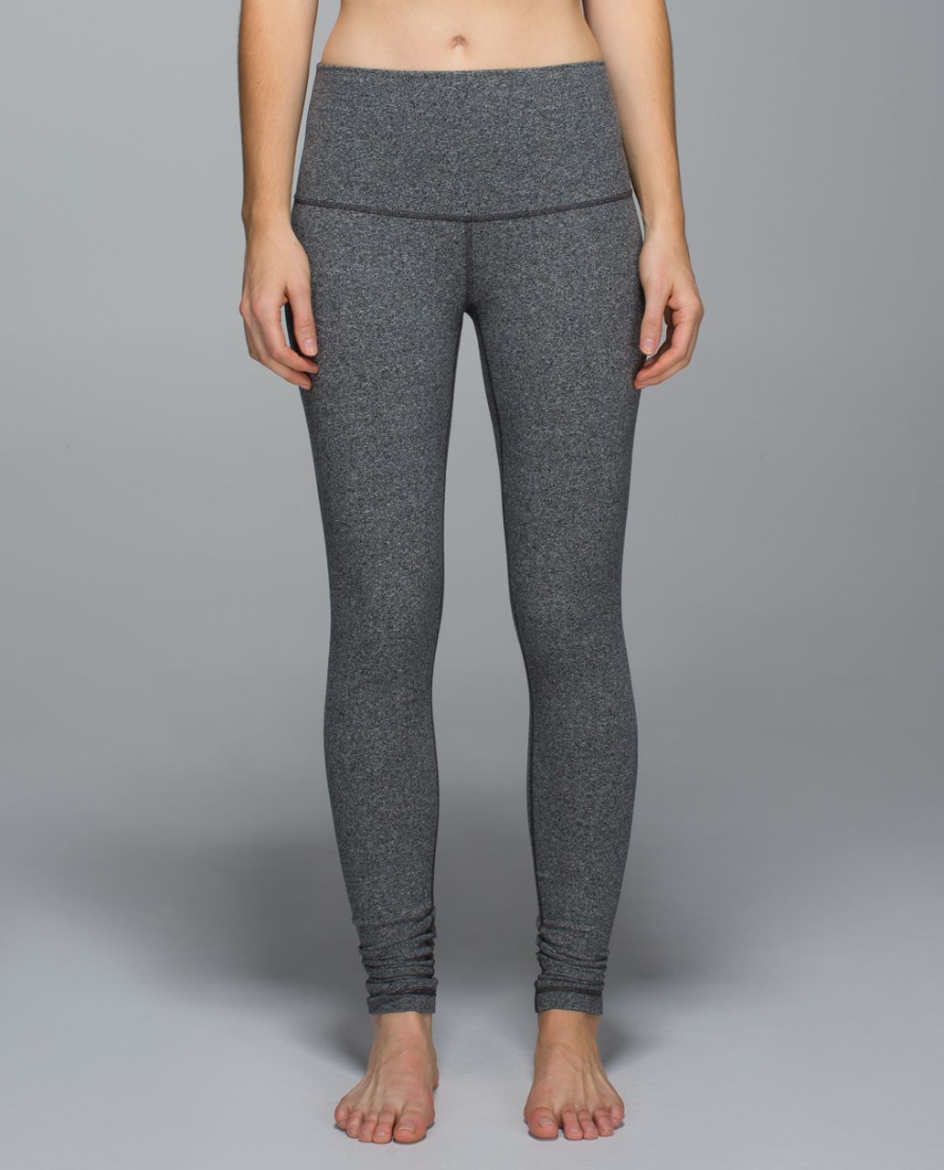 Lululemon Wunder Under Pant (Hi-Rise) *Cotton - Heathered Espresso - lulu  fanatics