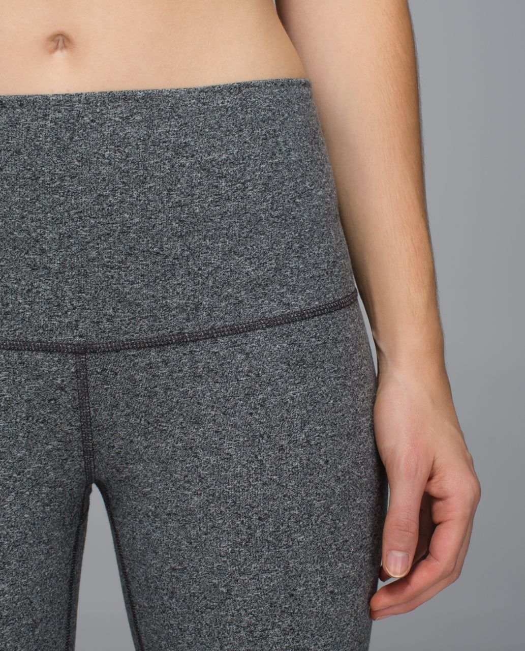 lululemon athletica, Pants & Jumpsuits, Lululemon Wunder Under Pant Roll  Down Heathered Black