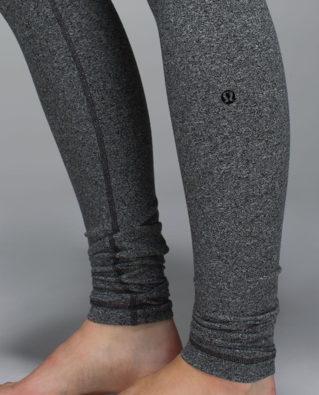 lululemon athletica, Pants & Jumpsuits, Lululemon Wunder Under Pant Roll  Down Heathered Black