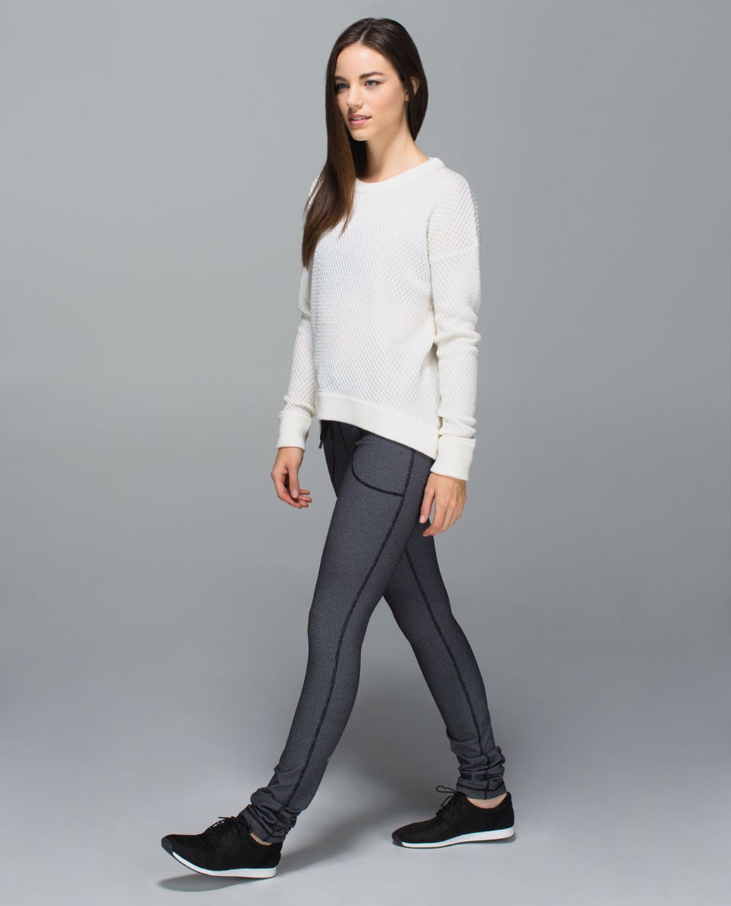 Lululemon Skinny Will Pant - Cross Stitch Black White